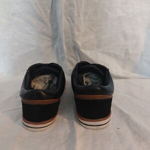 Black and Brown Loafers with Suede Finish